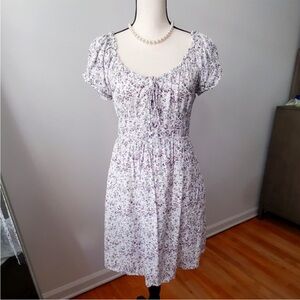 J.Crew Puff-sleeve peasant mini dress in soft rayon